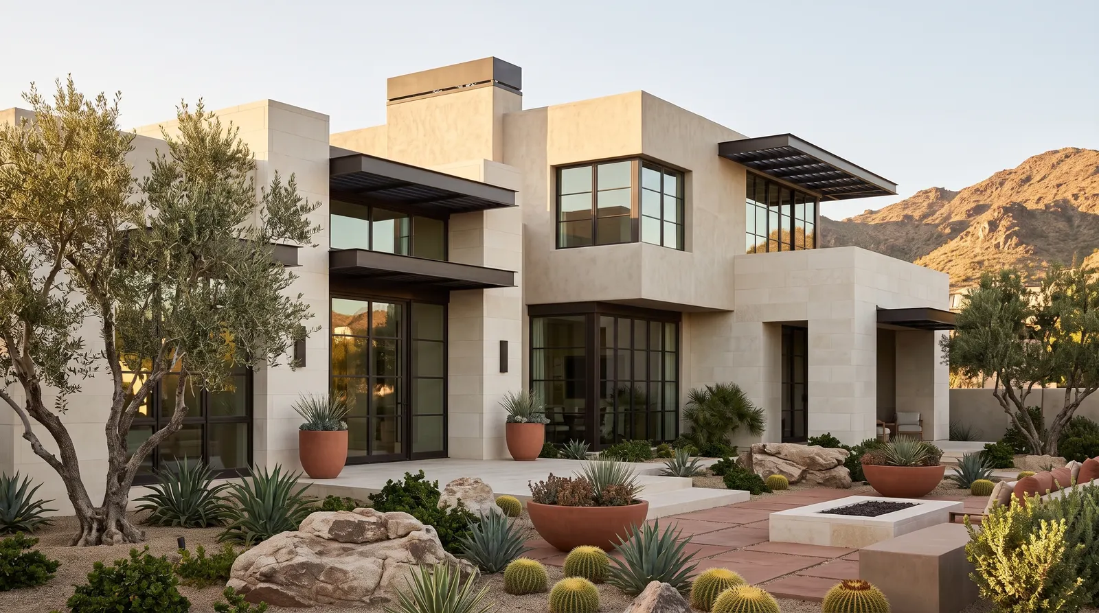 A modern desert home, ready for handover